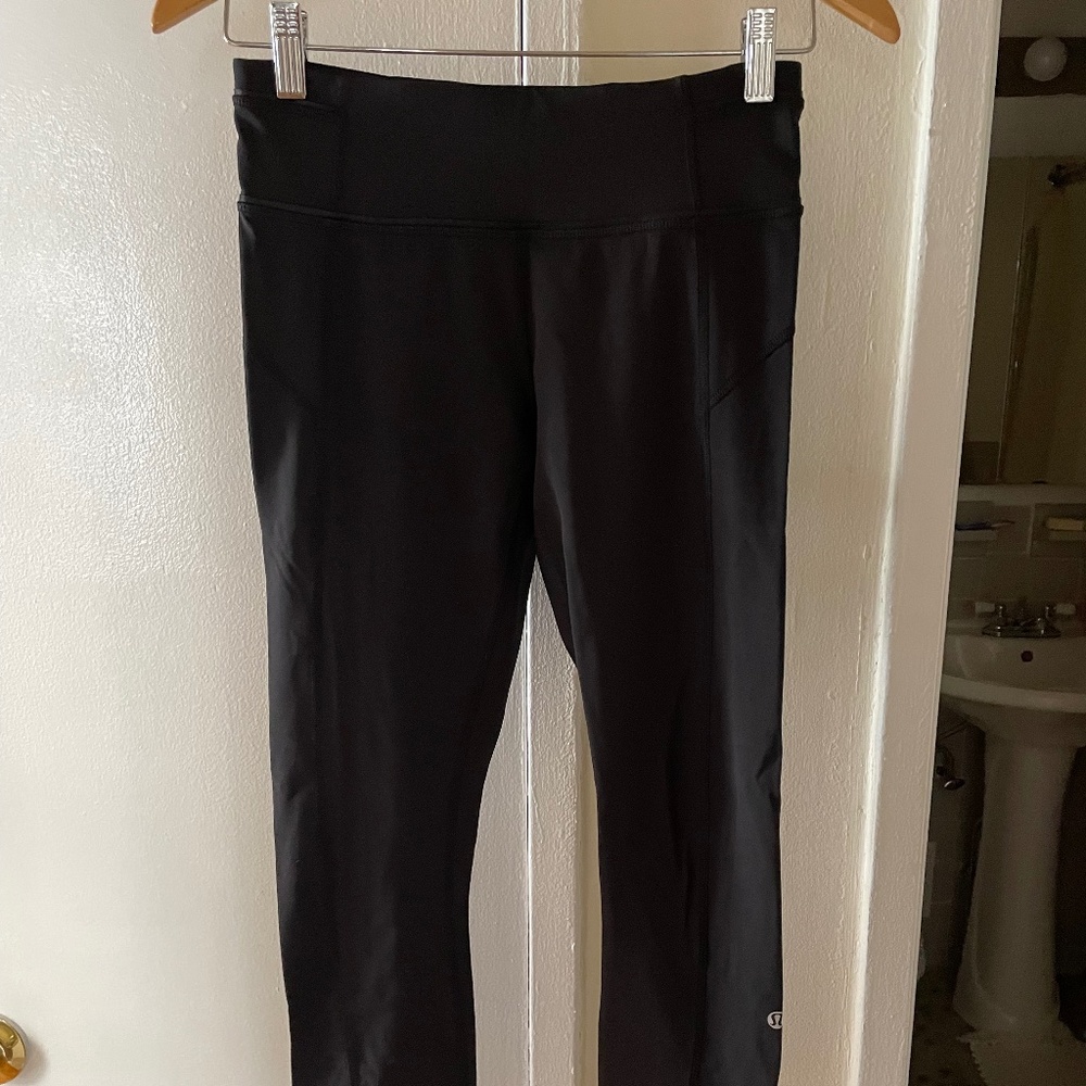 Lululemon Workout Leggings, Black, Size 4